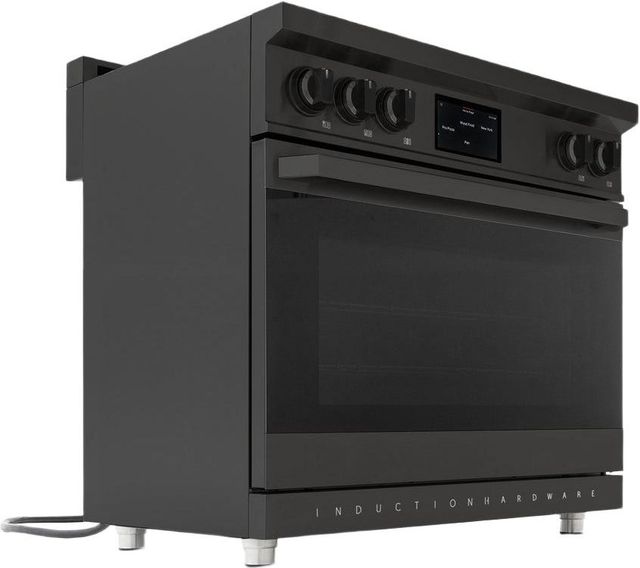 Induction Hardware 36" Black Stainless Steel Pro Style Induction Range-3