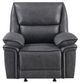 New Classic® Home Furnishings Linville Gray Glider Recliner-1
