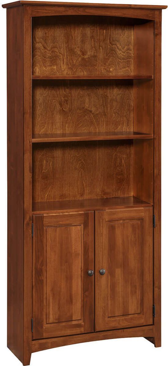Archbold Furniture Customizable Shaker 30" x 72" Bookcase with Doors-0