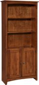 Archbold Furniture Customizable Shaker 30" x 72" Bookcase with Doors-0