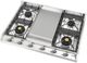 Ilve Nostalgie II 36” Stainless Steel Liquid Propane Cooktop with 6 Burners, Griddle and Chrome Trim-3