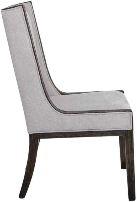 International Furniture Direct Balam Ivory-Stained Dark Side Chair-3