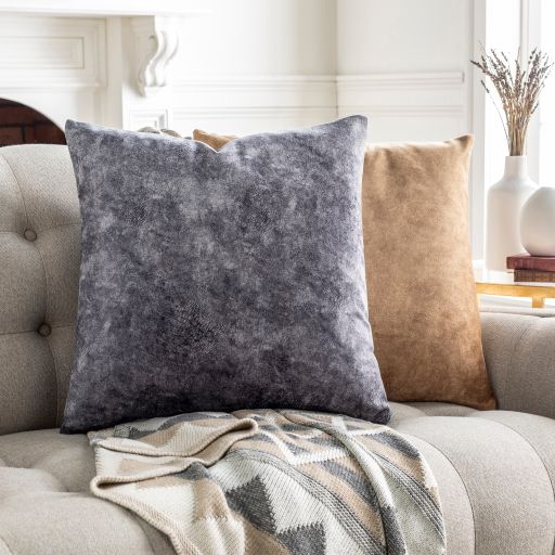 Surya Collins Medium Gray 20"x20" Toss Pillow with Down Insert-4