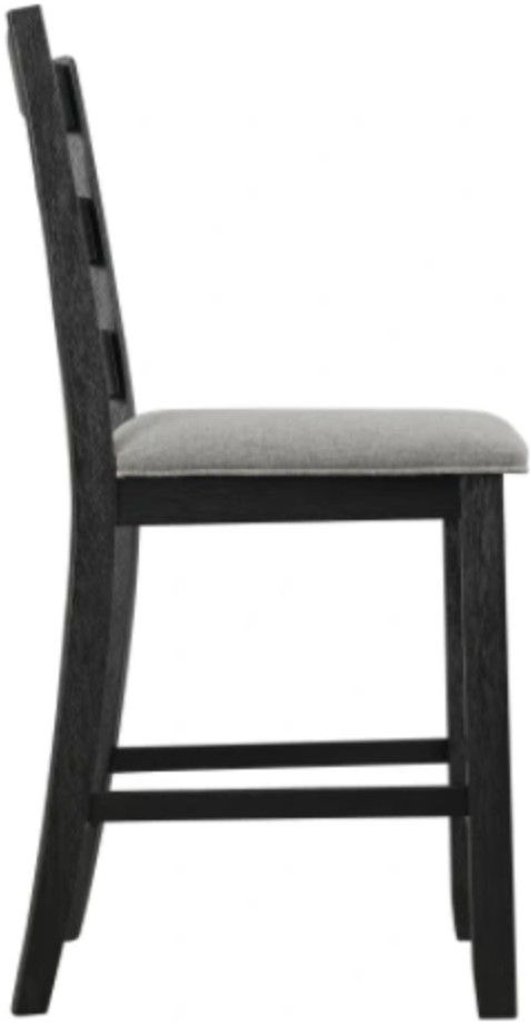 Elements International Martin Black/Gray Counter Side Chair-1