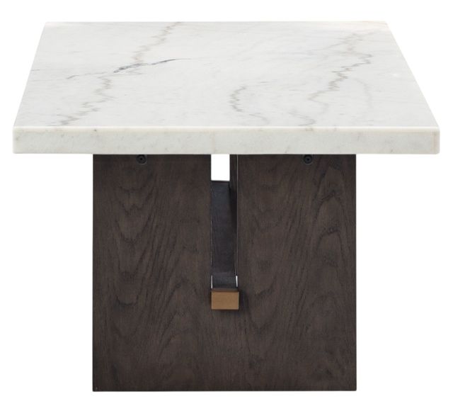 Signature Design by Ashley® Burkhaus White End Table with Dark Brown Base-2