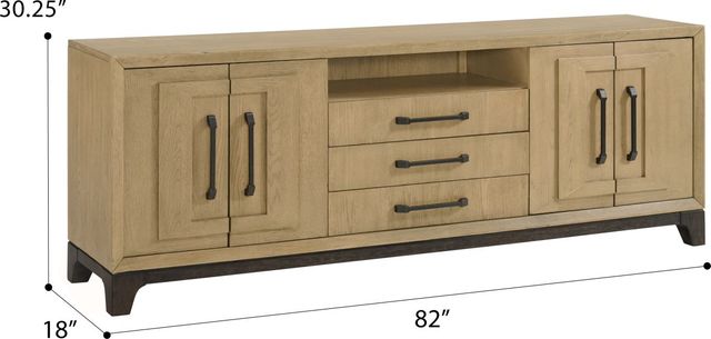Emerald Home Sutton Place Caramel/Cocoa Entertainment Console-2