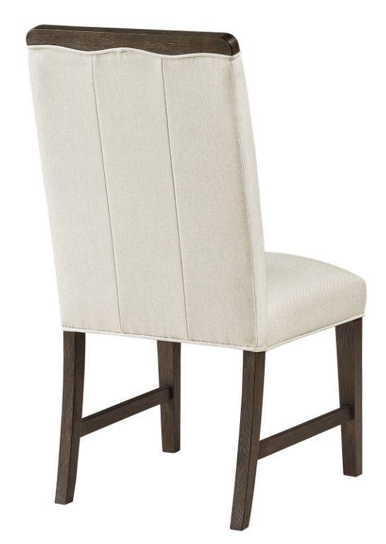 Homelegance® Clara Beige/Brown Side Chair-4