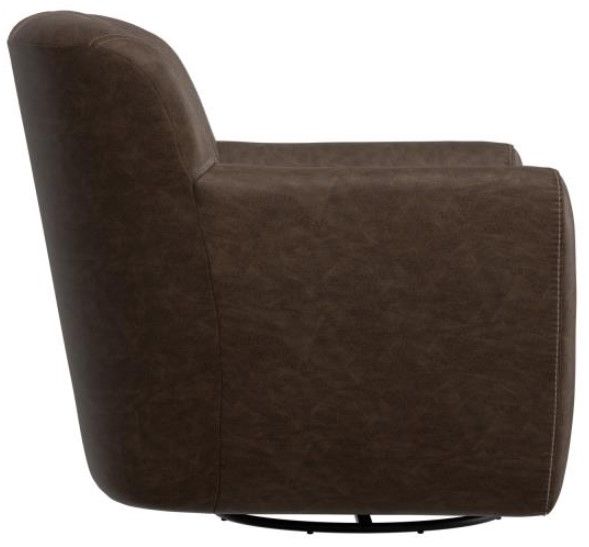 International Furniture Direct Tamesis Deep Brown Swivel Accent Chair-3