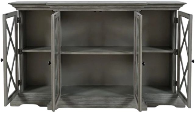 Jofran Inc. Carrington Gray Small Breakfront Cabinet-3