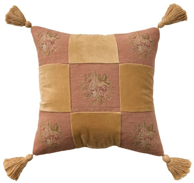 Nourison Home™ Mina Victory Vintage Pillow Pink 18"x18" Throw Pillow-0