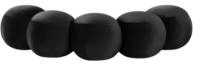 Meridian Furniture Apollo Black 75" Velvet Upholstered Bench-3