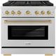 ZLINE Autograph Edition Paramount 36" Stainless Steel Pro Style Gas Range with DuoPro™ Cooktop and Champagne Bronze Accents-0