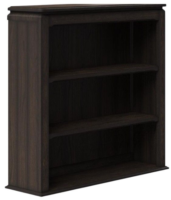Bernards Bellamy Lane Brown Credenza with Bookcase Hutch-1
