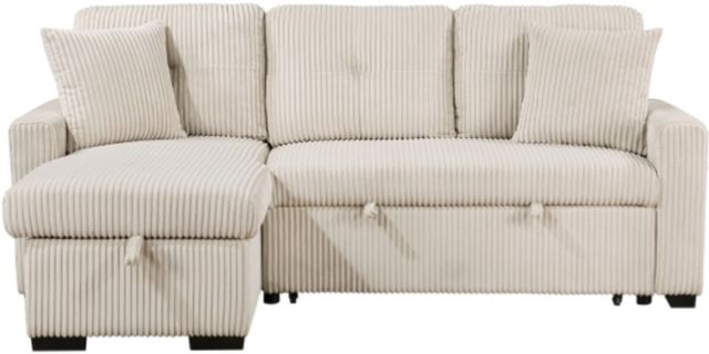 Homelegance® Rhett 3-Piece Beige Right-Arm Facing Reversible Sleeper Sectional-3