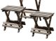 A & B Home 3-Piece Brown Table & Chairs Set-1