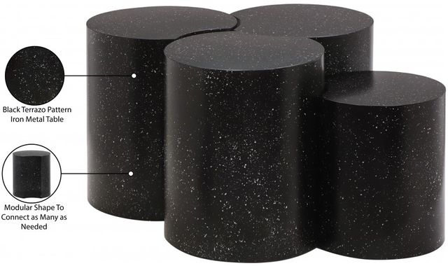 Meridian Furniture Dimple 4-Piece Black Modular Nesting Coffee Table Set-3