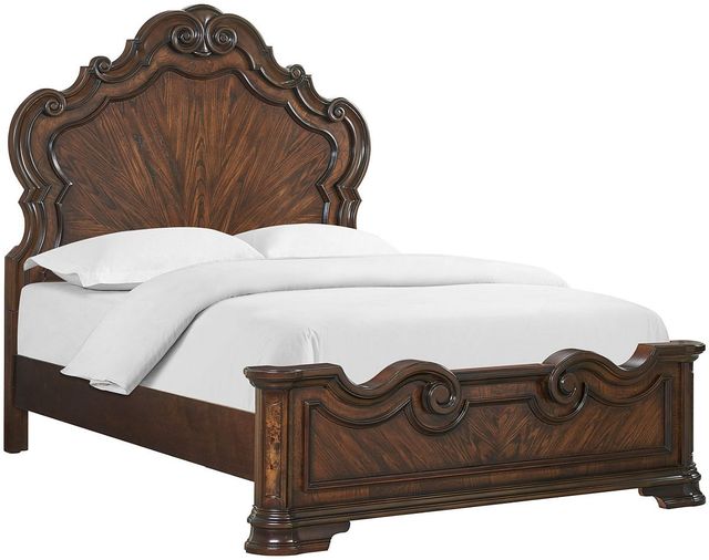 Steve Silver Co. Royale 4-Piece Brown Cherry King Bedroom Set-2