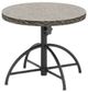 Homecrest™ Outdoor Living Customizable Shadow Rock Aluminum/Stone Round Outdoor Adjustable Table-0