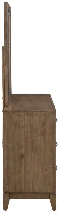 Liberty Furniture Shaker Lakes Harvest Brown Dresser and Mirror-3