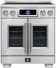Forno Maximus 30” Stainless Steel Pro Style French Door Induction Range-0
