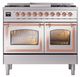 Ilve® Nostalgie II Noblesse 40'' Stainless Steel Pro Style Dual Fuel Range with Copper Trim-1