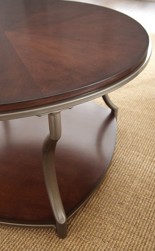 Steve Silver Co. Miles Cherry Round Cocktail Table-1