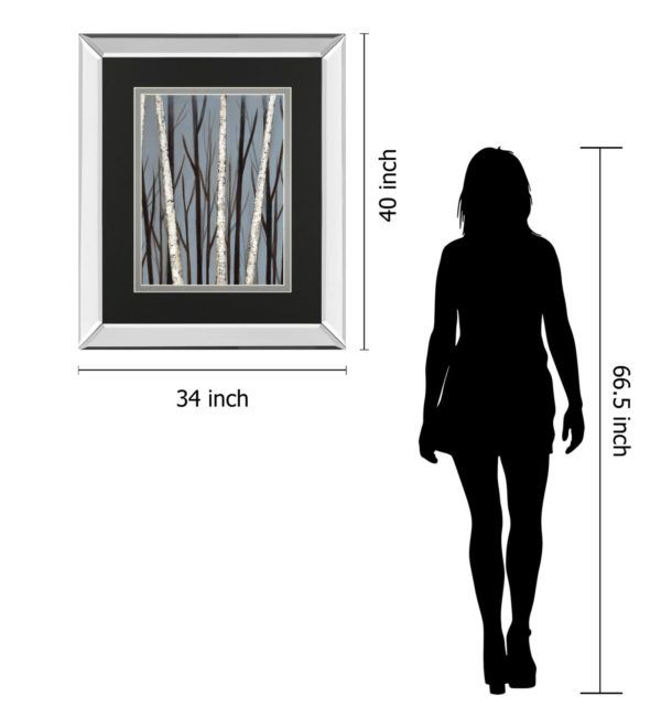 Classy Art Birch Shadows by Eve Mirrored Frame Wall Art-2