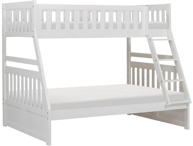 Homelegance® Galen White Twin/Full Bunk Bed-0