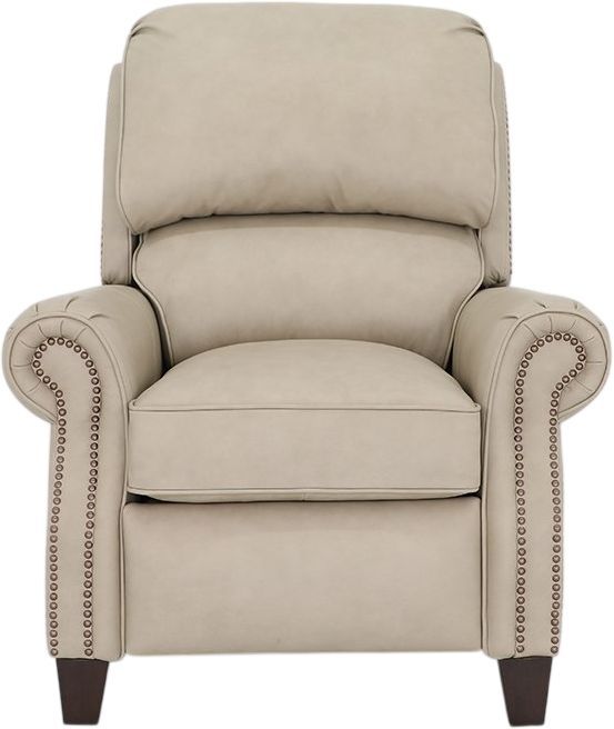 BarcaLounger® Churchill Cashmere Stone Leather Manual Recliner-3