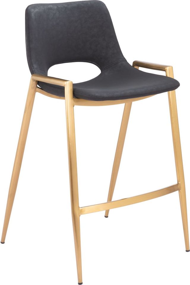 Zuo® Modern Desi Black/Gold Counter Chair-0