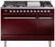 Ilve® Nostalgie II Series 48" Burgundy Pro Style Dual Fuel Range-0