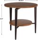 Uttermost® Loddon Brown Side Table with Dark Bronze Base-2