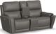 Flexsteel® Carter Smoke Power Reclining Loveseat with Console and Power Headrests and Lumbar-3