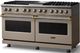 Viking® 5 Series 60" Nantucket Pro Style Dual Fuel (NG) Range with Brushed Brass Trim-2