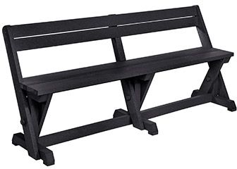 C R Plastics Harvest Black Bench-0