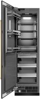 ZLINE Autograph Edition 24 in. 12.4 Cu. Ft. Column Freezer in Black Stainless Steel with Graphite Gray Interior and Polished Gold Accents-1