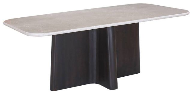 ACME Furniture Jacory Bottocino Marble Top Dining Table with Espresso Base-0