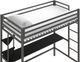 Novogratz Maxwell Gray Twin Loft Bed with Desk-3