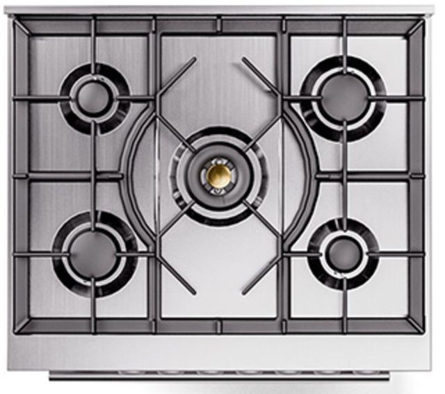 Ilve® Professional Plus II Series 30" White Pro Style Dual Fuel Range-3
