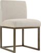 TOV Furniture Haute Beige Linen Chair in Brass-0