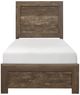Homelegance® Corbin Rustic Brown Twin Panel Bed in a Box-2