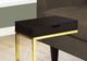 Monarch Specialties Inc. Espresso Drawer Accent Tables with Gold Metal Base-1