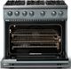 Viking® 5 Series 36" Novembery Sky Pro Style Gas (LP) Range with Polished Chrome Trim-1