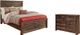 Signature Design by Ashley® Quinden 2-Piece Dark Brown Queen Panel Bed Set-0