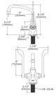 Elkay Chrome Single Hole Concealed Deck Faucet with 8" Arc Tube Spout and 6" Wristblade Handles-1