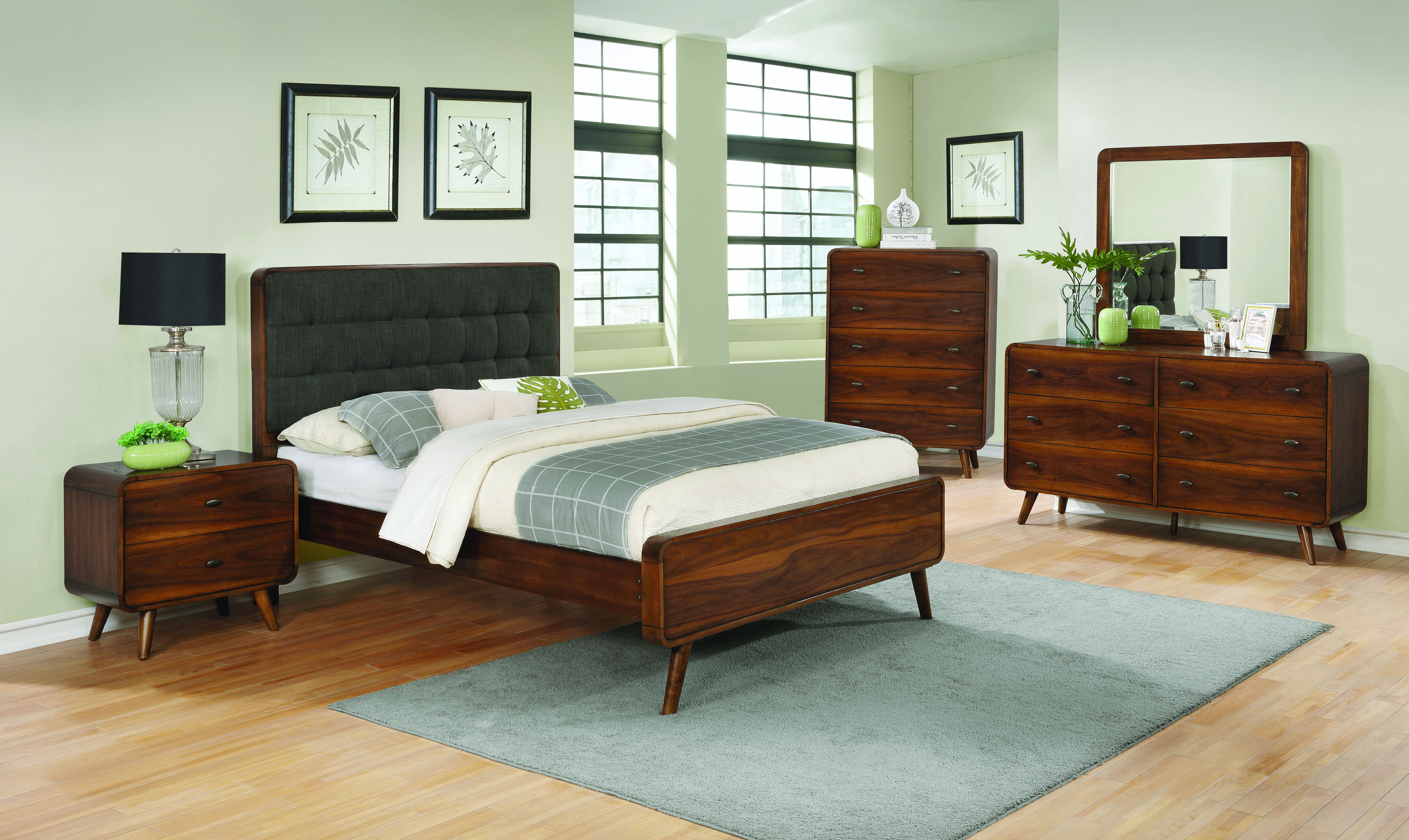 Coaster Robyn 5 Piece Dark Walnut Queen Bedroom Set Furniture Loft Osage City Kansas