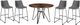 Signature Design by Ashley® Centiar 5-Piece Gray/Two-tone Brown Counter Height Dining Room Table Set-0
