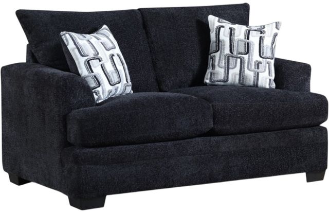 American Wholesale Furniture Derelly Black Loveseat-0