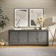 Jofran Inc. Gramercy Platinum 4-Door Accent Cabinet-1