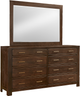 Daniel's Amish® Cabin 2-Piece Mirrored Dresser-0